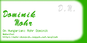 dominik mohr business card